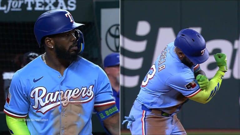 Además de su gesta, Adolis García llegó a 12 bases robadas en la temporada en medio de una jornada productiva.