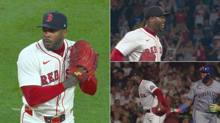 Aroldis Chapman llegó a 21 rescates en el 2025, justamente ante Kansas City Royals, uno de sus exequipos.
