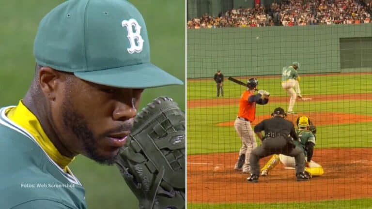 Aroldis Chapman rompió su marca personal de 2025 que había fijado contra Cleveland Guardians, con un pitcheo a 102.4 millas por hora.