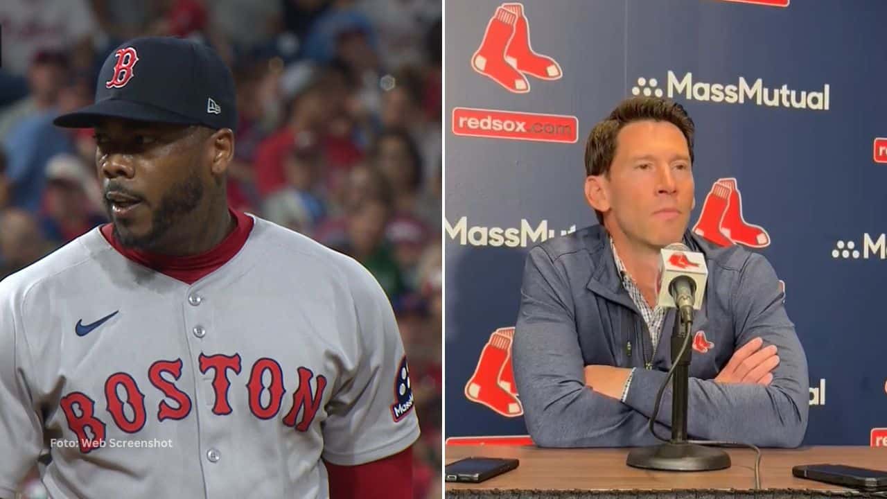 Aroldis Chapman firmó contrato en diciembre de 2024 por una temporada con Boston Red Sox.