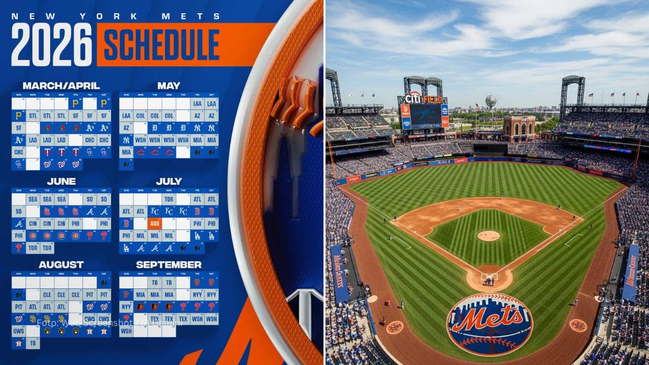 New York Mets comenzarán la temporada MLB 2026 con serie de tres juegos en casa.