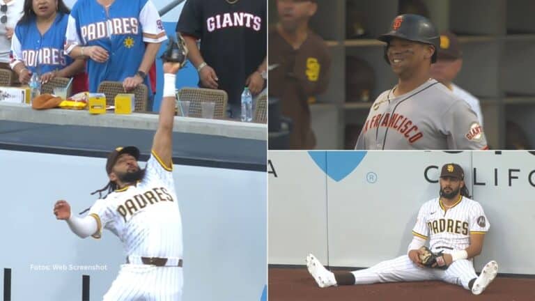 Fernando Tatis Jr. se robó lo que pudo ser el jonrón 25 de Rafael Devers en la presente temporada de MLB.