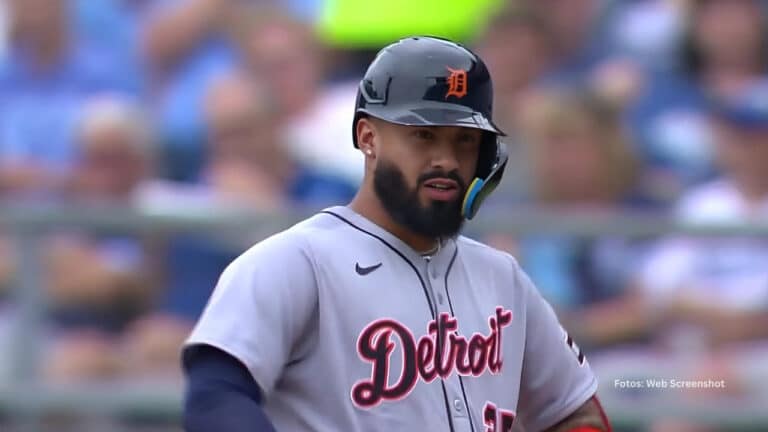 Gleyber Torres en un juego con Detroit Tigers