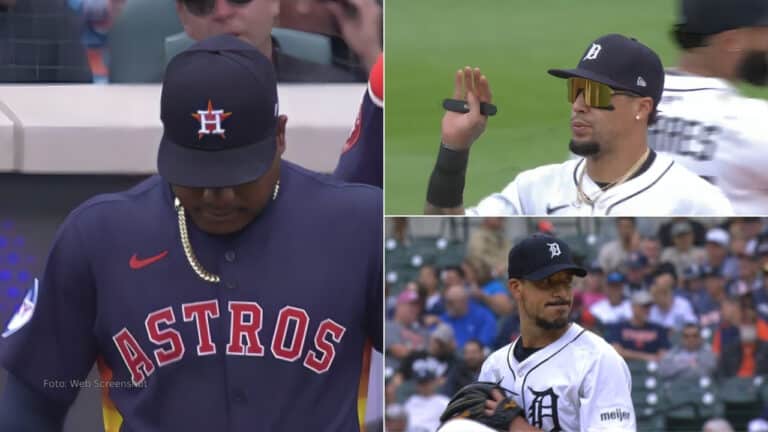 Framber Valdez con Houston Astros, Javier Baez y Charlie Morton con Detroit Tigers