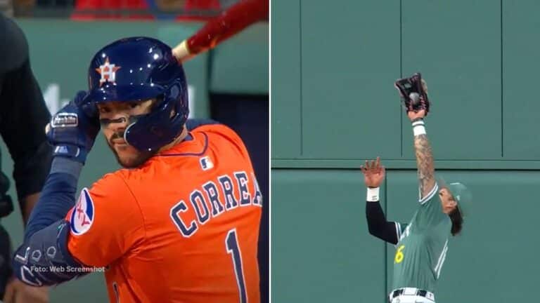 Carlos Correa no tuvo suerte con el madero y se fue de 4-0, además de ver cómo le quitaron un extrabase en la cuarta entrada.