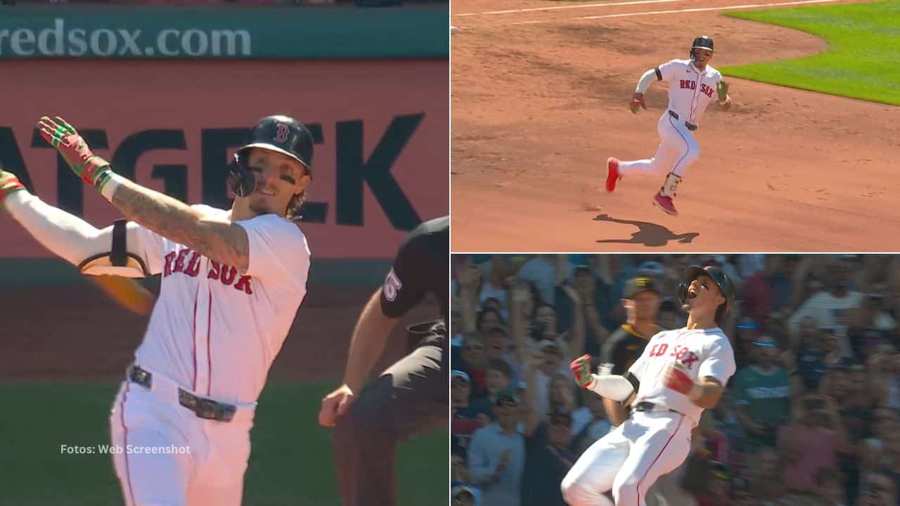 Jarren Durán logró el segundo jonrón dentro del campo para Boston Red Sox en la presente temporada.