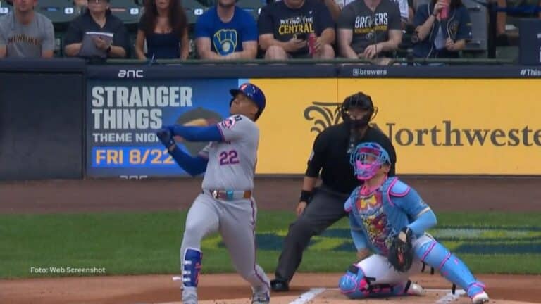 El pelotero dominicano Juan Soto doblegó al pitcheo abridor de Milwaukee y puso a volar a la esférica hasta los confines del jardín derecho.