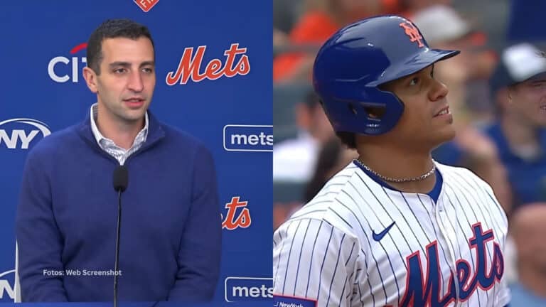 Presidente de Mets, David Stearns en una entrevista y Juan Soto