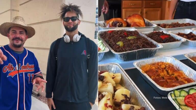 Lourdes Gurriel Jr. compartió con sus compañeros el sabor cubano y los agasajó con un banquete.