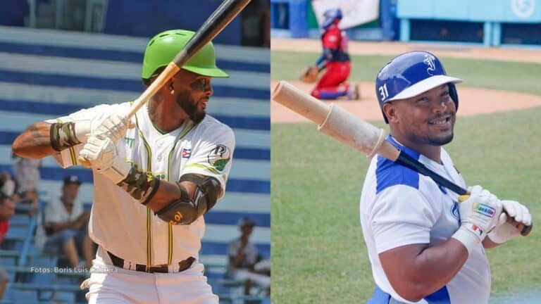 Peloteros cubanos Alexei Ramírez y Yasmany Tomás
