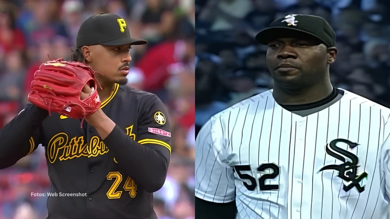 Johan Oviedo lanzando con Pittsburgh Pirates y Jose Ariel Contreras con Chicago White Sox