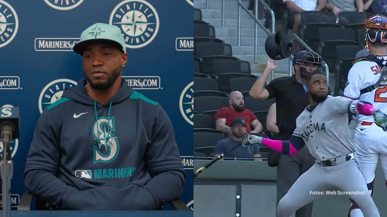 El pelotero dominicano Víctor Robles fue expulsado de un encuentro de Ligas Menores al lanzarle el bate directamente el pitcher rival.