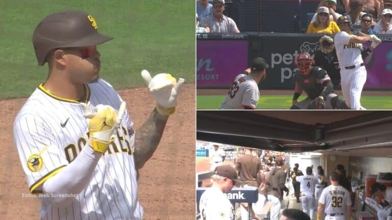 La ofensiva de San Diego Padres le dio vuelta a la batería para sacar de concentración a Justin Verlander y posterior salida del juego.