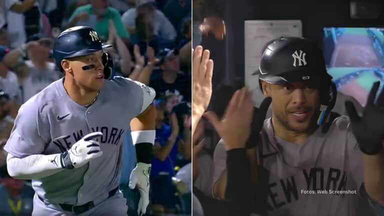 Aaron Judge y Giancarlo Stanton con New York Yankees