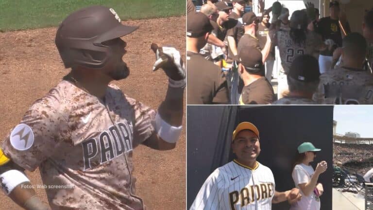 Luis Arráez conectó dos y fue el héroe de San Diego Padres ante Boston Red Sox.