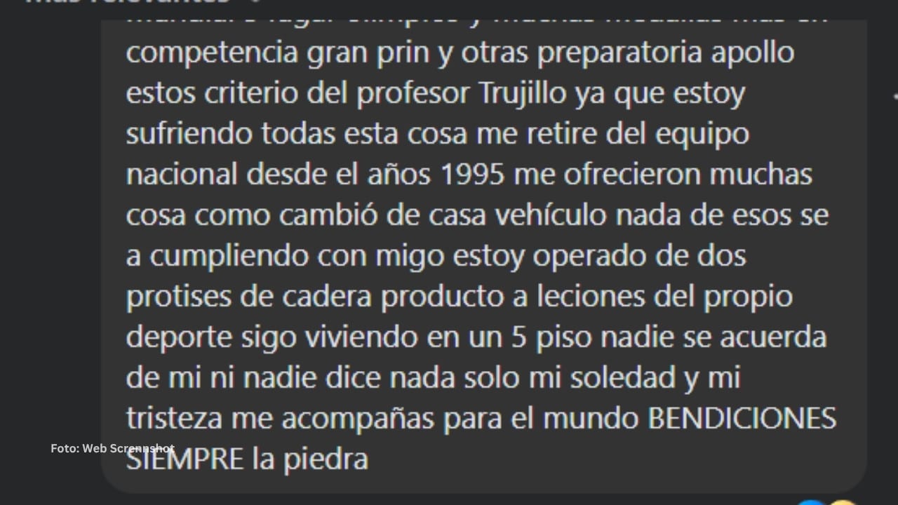 Comentario de exboxeador Roberto Limonta en Facebook