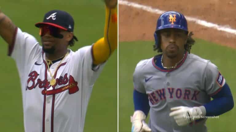 El pelotero venezolano Ronald Acuña Jr no perdió la oportunidad para desquitarse de la particular forma en la que le celebró Lindor.