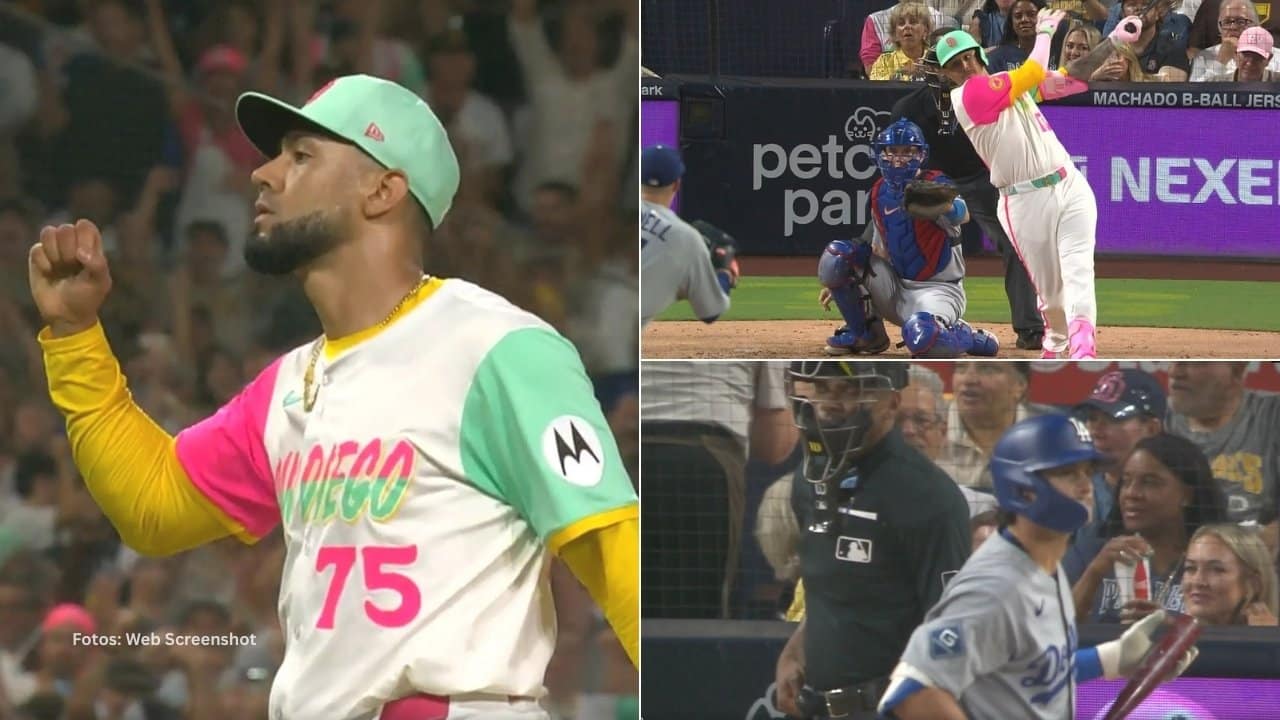 Robert Suarez y Manny Machado con San Diego Padres