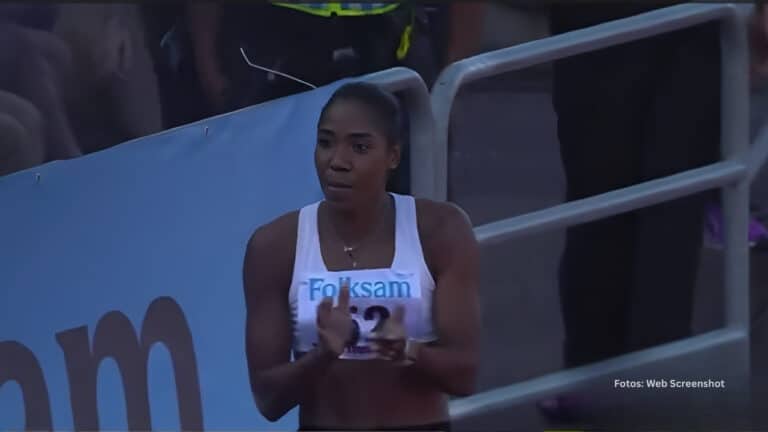 Triplista cubana Davisleydi Velazco en un torneo