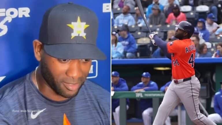 El cubano Yordan Alvarez este martes 26 de agosto, se embasó dos veces en la derrota de Houston Astros ante Colorado Rockies.