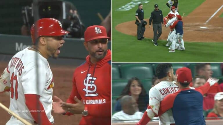 Willson Contreras salió expulsado del compromiso luego de reclamar bolas y strikes en lo que fue su último turno del careo.