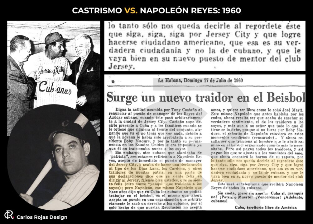 Napoleón Reyes fue llamado traidor por la prensa oficialista cubana, tratando de defender a Castro