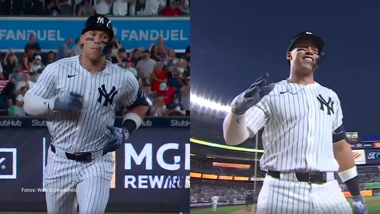 Aaron Judge recorre las bases y celebra su cuadrangular con New York Yankees