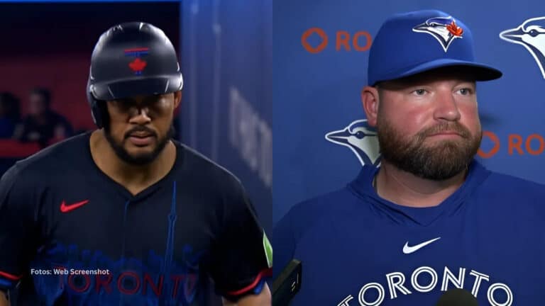 Anthony Santander y John Schneider con Toronto Blue Jays