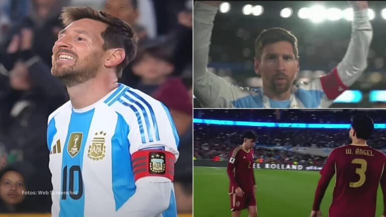 Lionel Messi con Argentina en goleada a Venezuela
