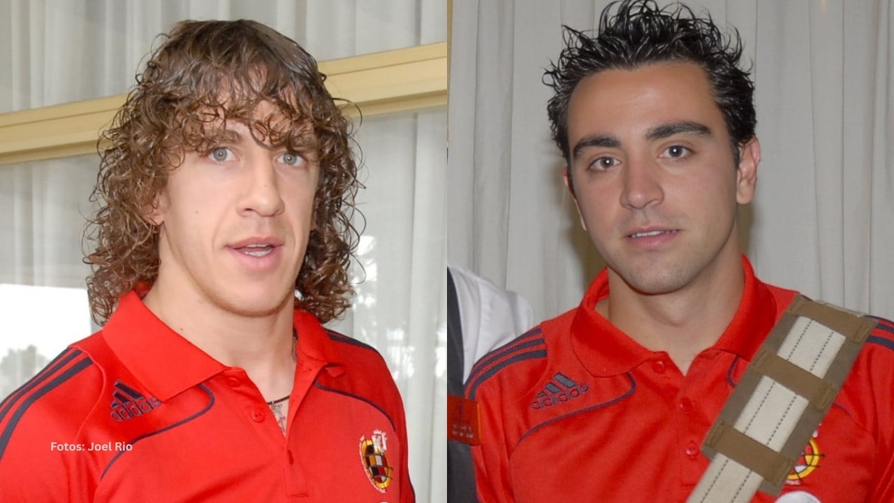 Foto de Charles Puyos y Xavi Hernández tomadas por el cubano Joel Rio