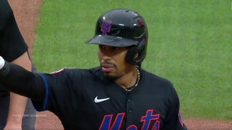 Francisco Lindor en un juego con New York Mets