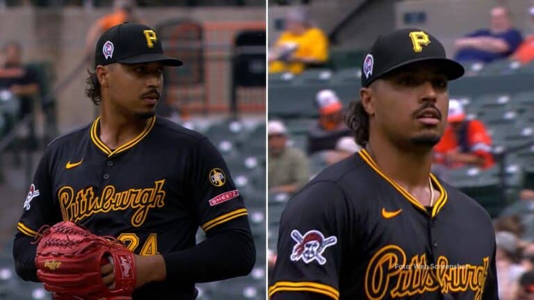 Hasta ahora, los bateadores rivales le batean para .176 a Johan Oviedo desde que subió a MLB en 2025.