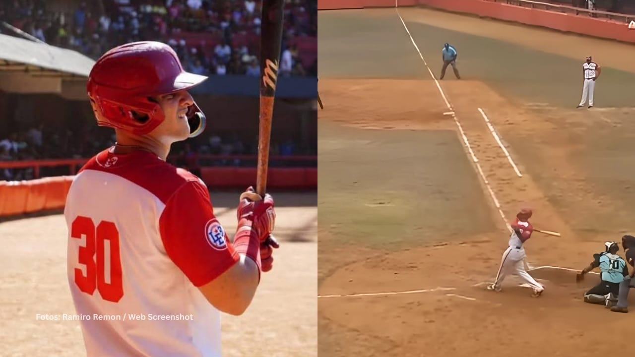 Harold Vázquez bateando con Santiago de Cuba