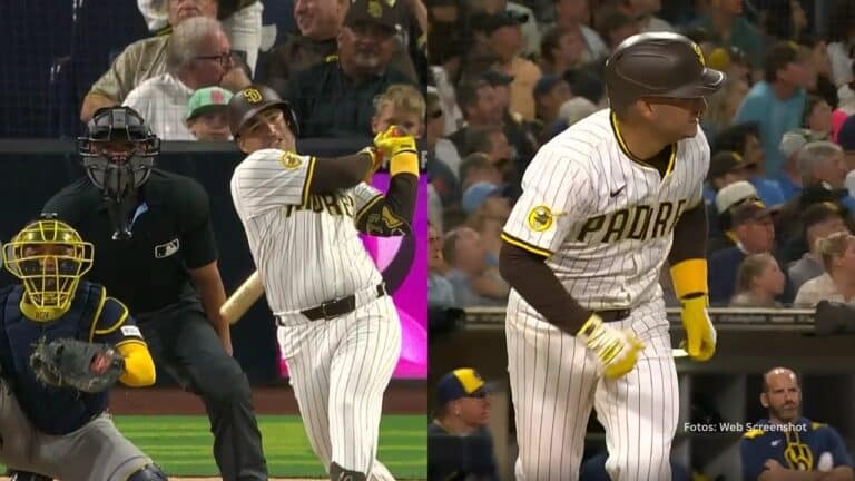 Jose Iglesias bateando y recorriendo las bases con San Diego Padres