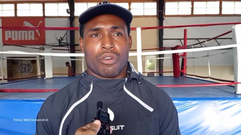 Julio Cesar La Cruz en una entrevista tras una practica