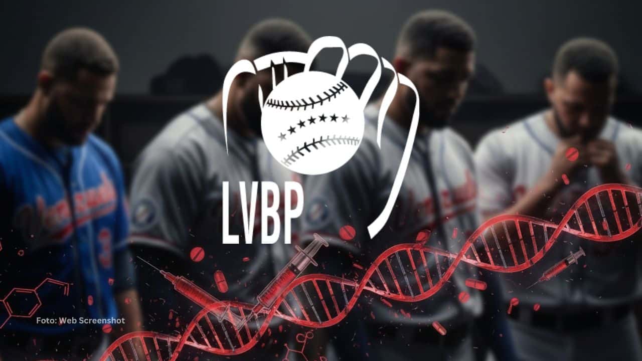 Logo de la LVBP con jugadores en el fondo