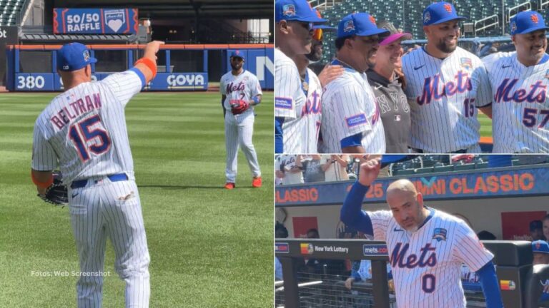 Una de las apariciones más esperada fue la de Carlos Beltrán, expelotero que dejó una huella plasmada en la divisa que radica en Queens. New York Mets