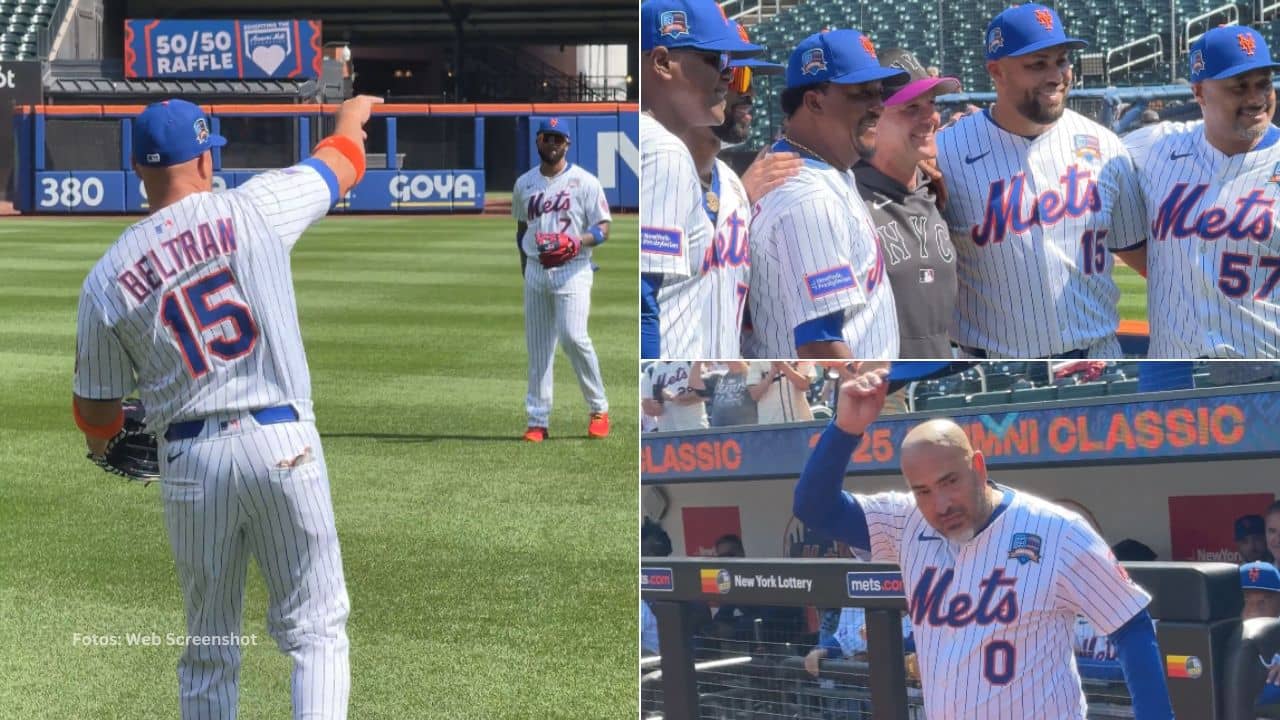 Una de las apariciones más esperada fue la de Carlos Beltrán, expelotero que dejó una huella plasmada en la divisa que radica en Queens. New York Mets