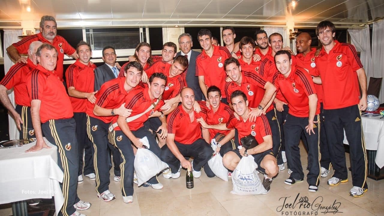 Foto de la selección de España tomada por el cubano Joel Rio