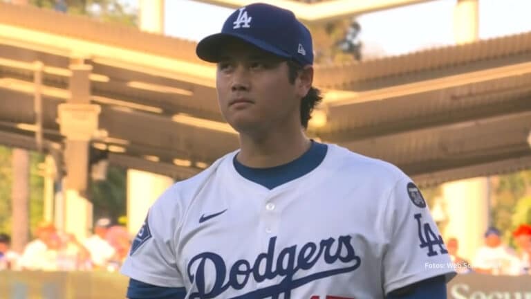 Shohei Ohtani en un juego con Los Angeles Dodgers