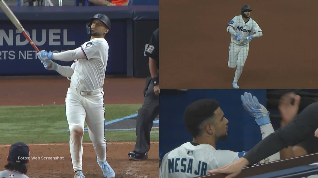 Victor Mesa Jr. conectó su primer cuadrangular en MLB con dos compañeros en los senderos.