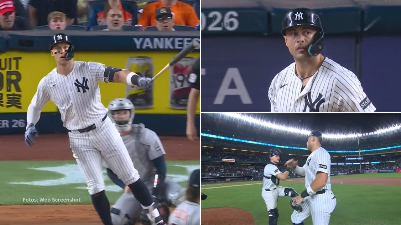 Aaron Judge y Giancarlo Stanton con New York Yankees