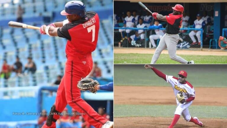 Yoelkis Guibert Yoel Yanqui bateando y Yadian Martinez con Mayabeque. 64 Serie Nacional