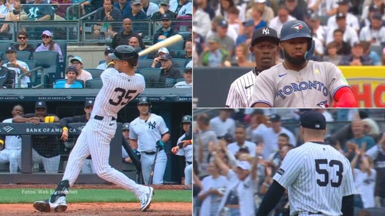 New York Yankees quedaron a solo dos juegos del primer lugar en el Este de la Liga Americana.