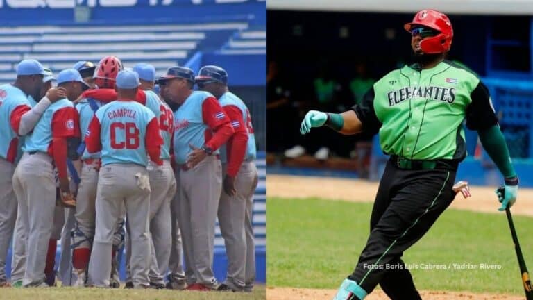 Jugadores de Ciego de Avila y de Pinar del Rio en la 64 Serie Nacional