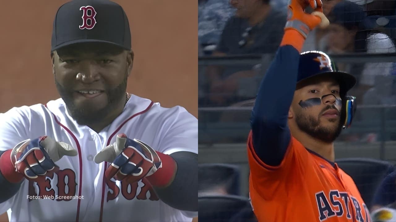 David Ortiz con Boston Red Sox y Carlos Correa con Houston Astros