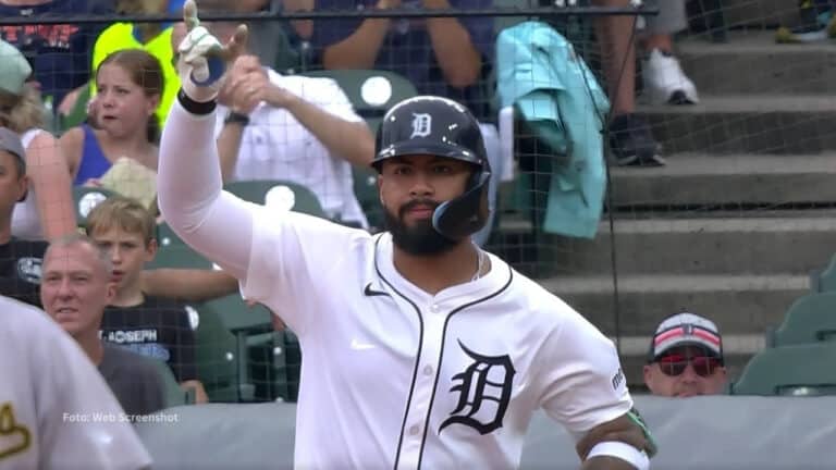 Gleyber Torres en un juego con Detroit Tigers