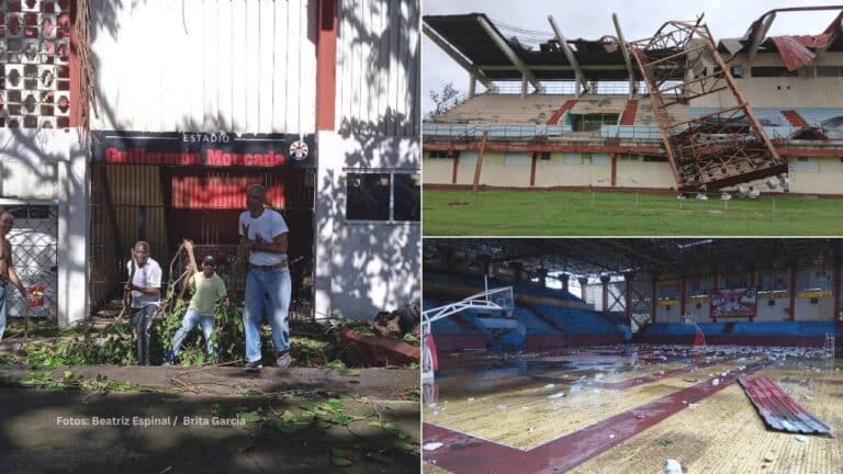 Sedes deportivas en Santiago de Cuba destruidos por Huracán Melissa