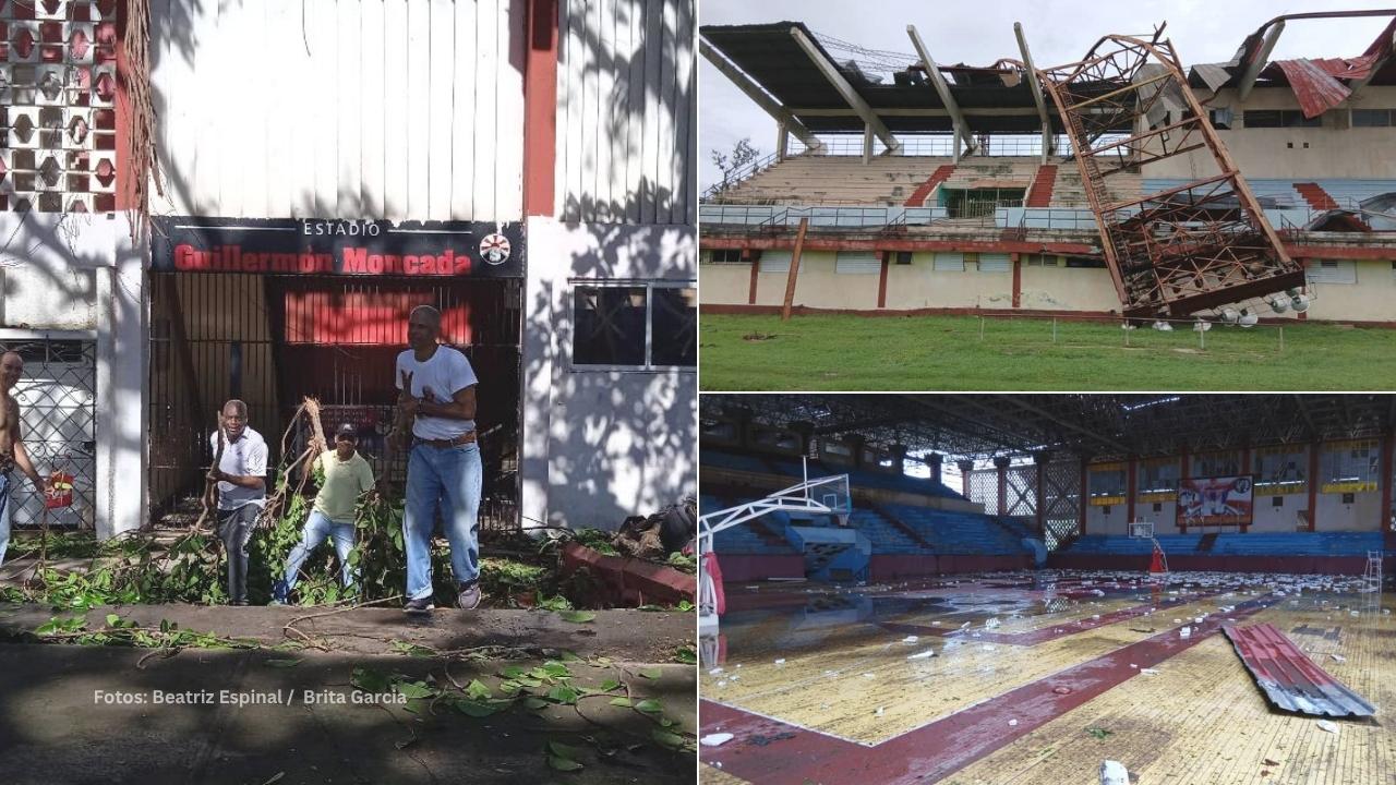 Sedes deportivas en Santiago de Cuba destruidos por Huracán Melissa