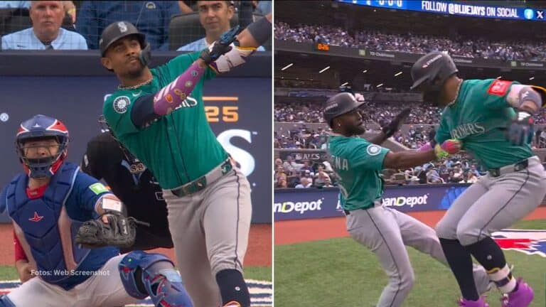 Julio Rodríguez remolcó a Randy Arozarena y Cal Raleigh, quienes se embasaron pese a no dar hit ninguno.